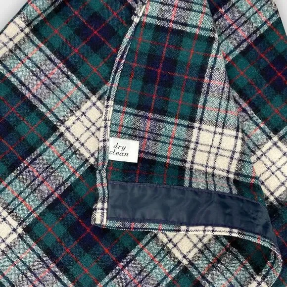 VINTAGE Pendleton Board Shirt Mens Medium Green Plaid Blackwatch Wool USA Made - Picture 7 of 11
